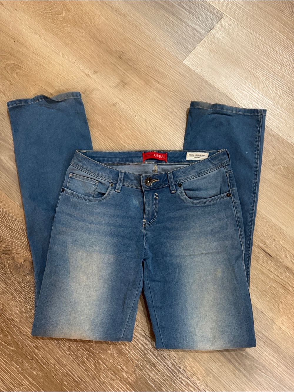 GUESS Women’s Faded Blue Jeans